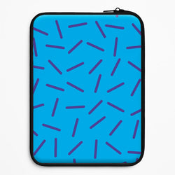 Blue Line Pattern - Eighties Universal Laptop Sleeve