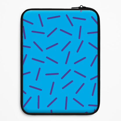Blue Line Pattern - Eighties Universal Laptop Sleeve
