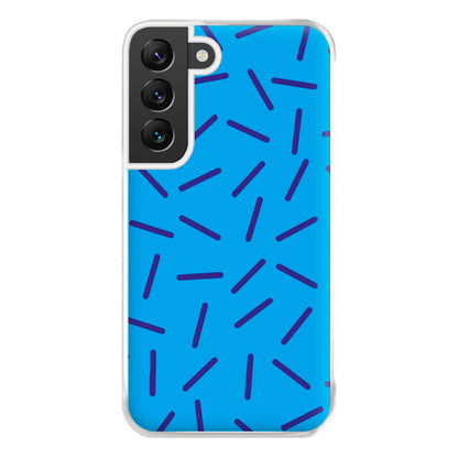 Blue Line Pattern - Eighties Phone Case for Galaxy S22 Plus