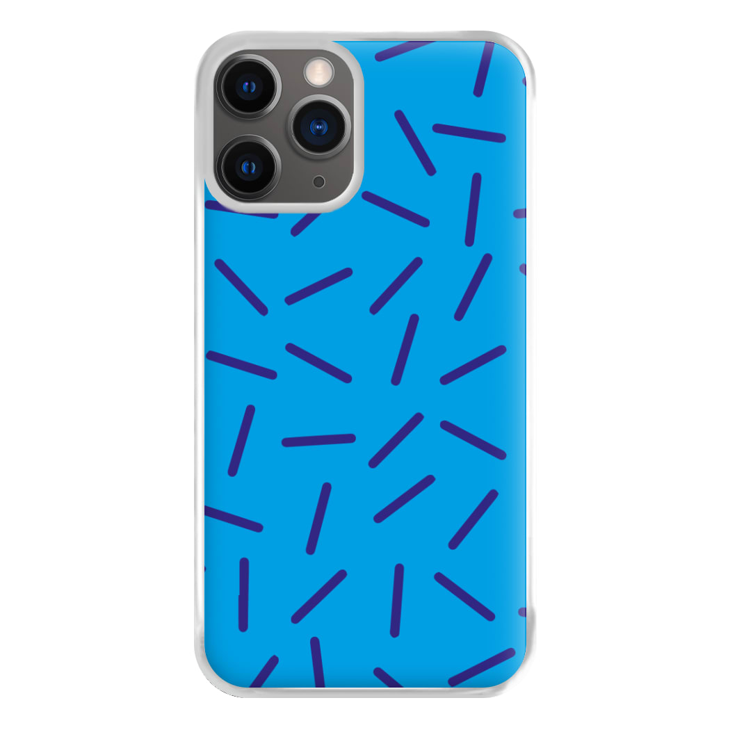 Blue Line Pattern - Eighties Phone Case for iPhone 12 Pro Max