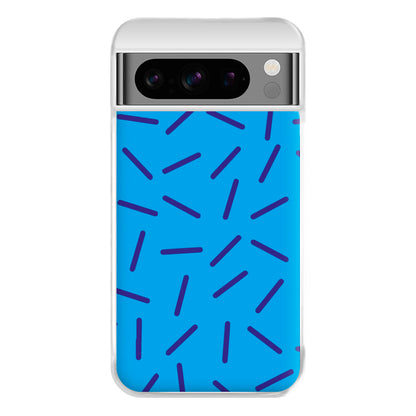 Blue Line Pattern - Eighties Phone Case for Google Pixel 8 Pro