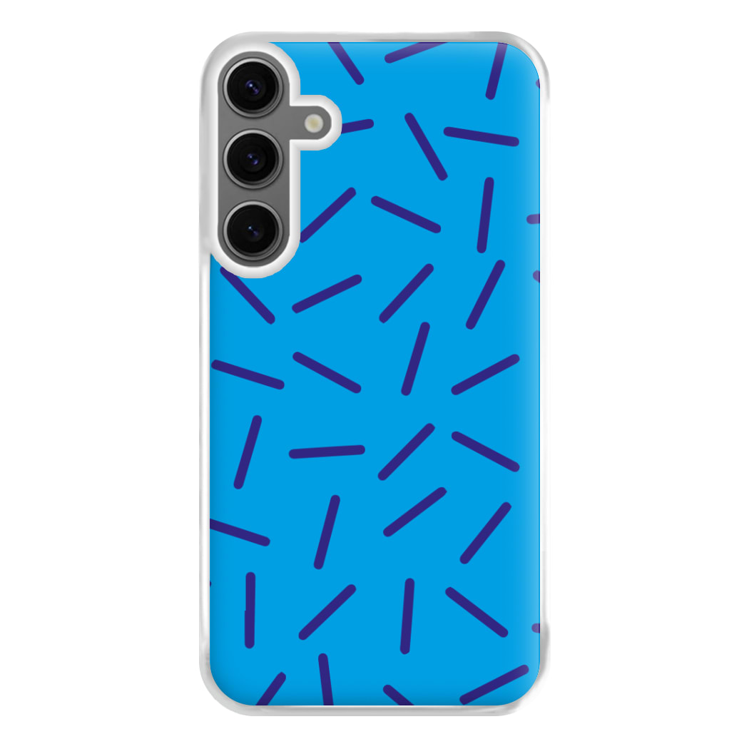 Blue Line Pattern - Eighties Phone Case for Galaxy S24FE