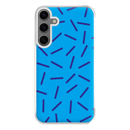 Blue Line Pattern - Eighties Phone Case for Galaxy S24FE