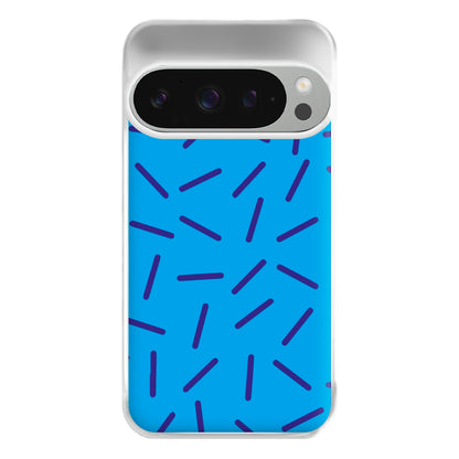 Blue Line Pattern - Eighties Phone Case for Google Pixel 9 Pro XL