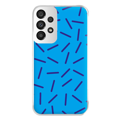 Blue Line Pattern - Eighties Phone Case for Galaxy A33