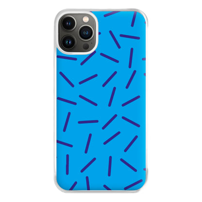 Blue Line Pattern - Eighties Phone Case for iPhone 13