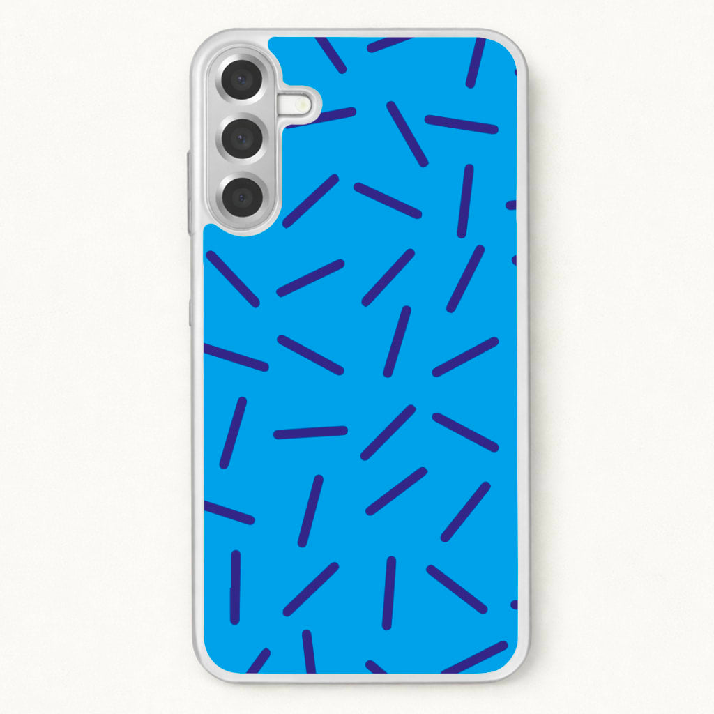 Blue Line Pattern - Eighties Phone Case for Galaxy A37