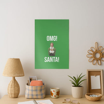 OMG SANTA! - Elf Art Print
