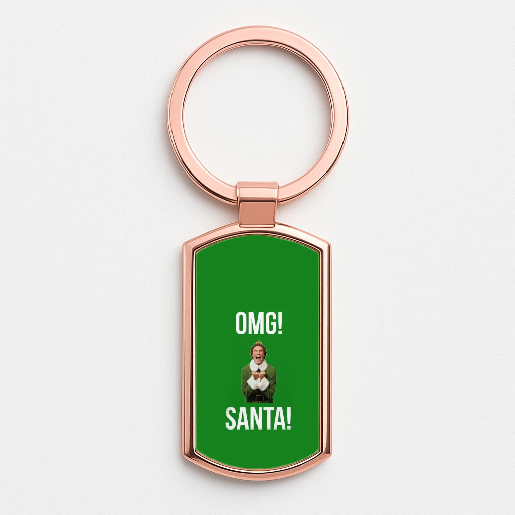OMG SANTA! - Elf Rose Gold Keyring