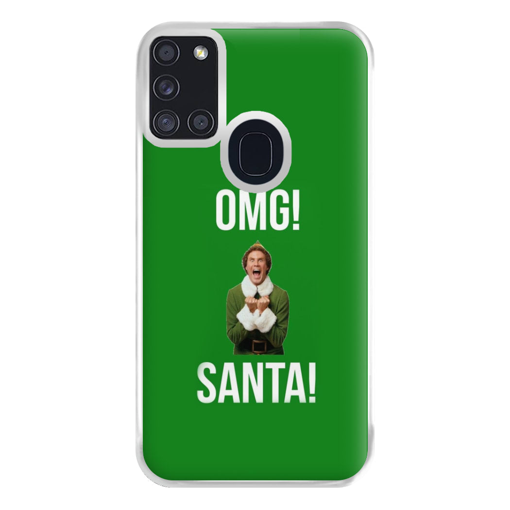 OMG SANTA! - Elf Phone Case for Galaxy A21s