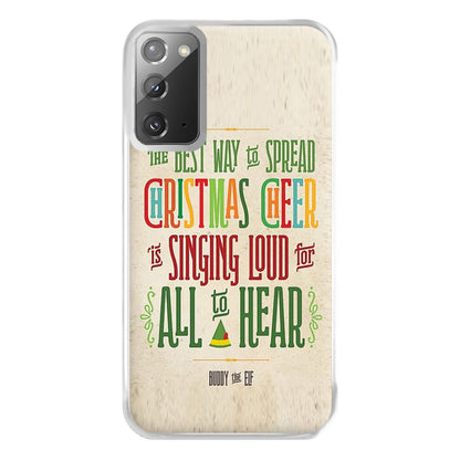 The Best Way To Spead Christmas Cheer - Elf Phone Case for Galaxy Note 20 Ultra