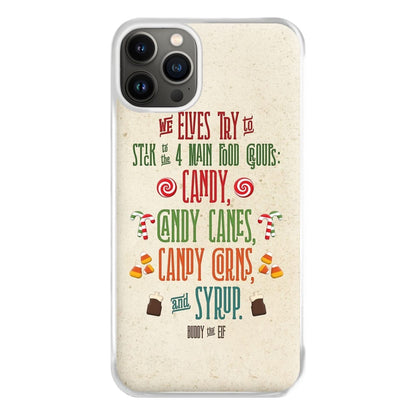 The Four Main Food Groups - Elf Phone Case for iPhone 13