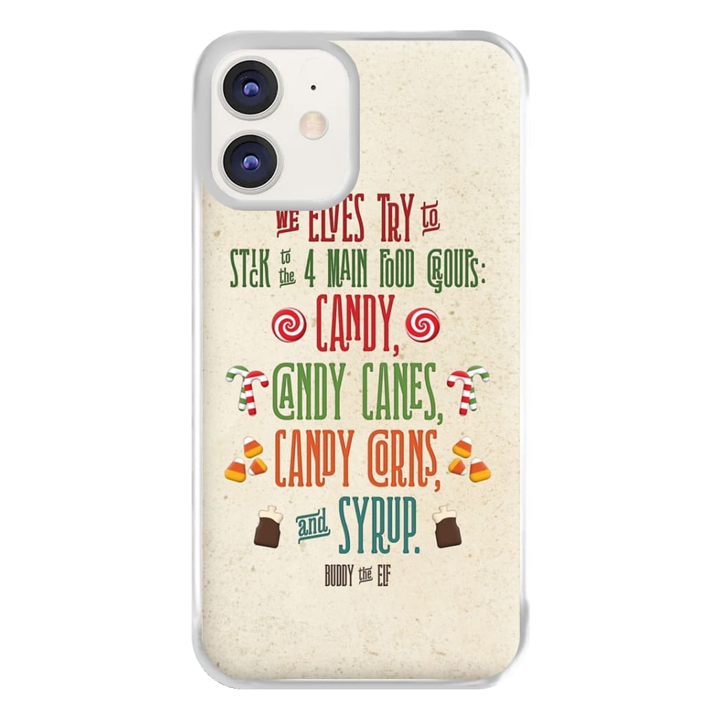 The Four Main Food Groups - Elf Phone Case for iPhone 11