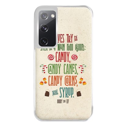 The Four Main Food Groups - Elf Phone Case for Galaxy S20FE