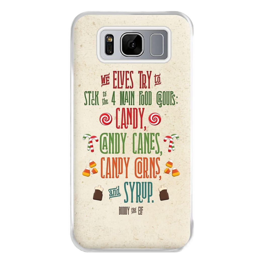 The Four Main Food Groups - Elf Phone Case for Galaxy S8 Plus