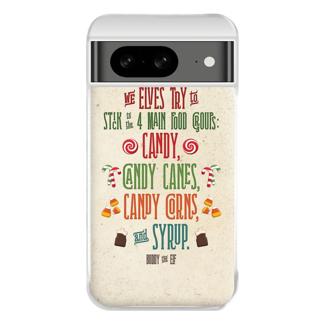 The Four Main Food Groups - Elf Phone Case for Google Pixel 8