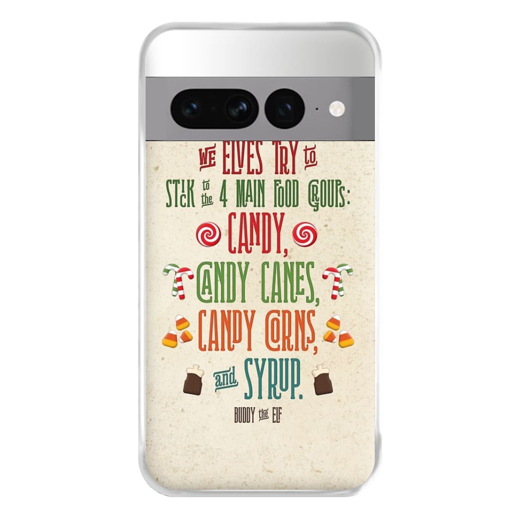 The Four Main Food Groups - Elf Phone Case for Google Pixel 7 Pro