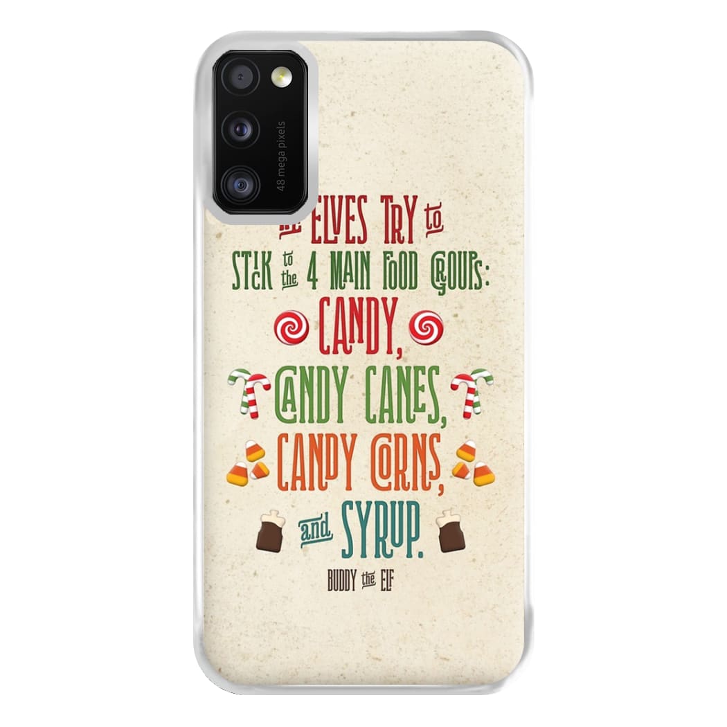 The Four Main Food Groups - Elf Phone Case for Galaxy A41