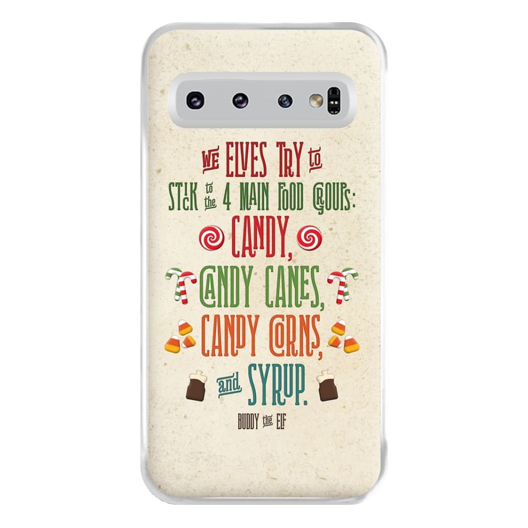 The Four Main Food Groups - Elf Phone Case for Galaxy S10 Plus