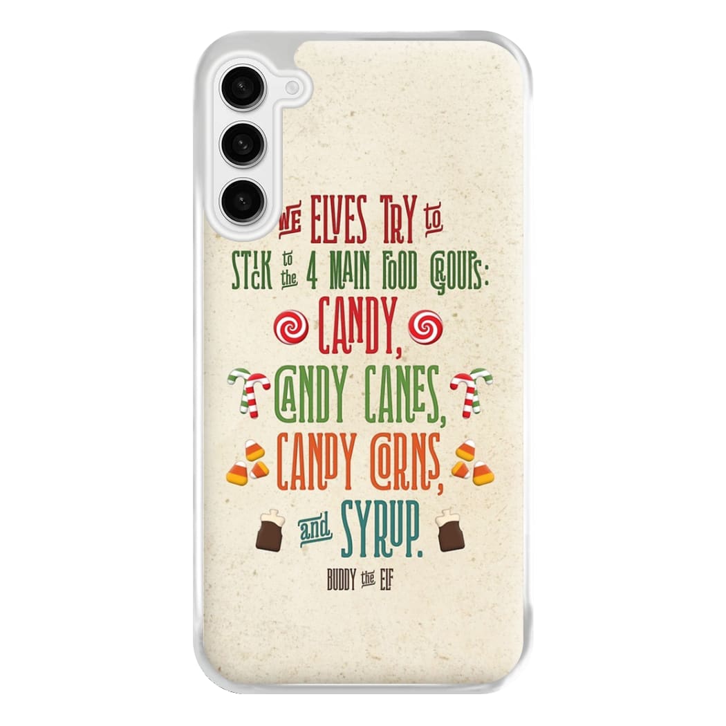 The Four Main Food Groups - Elf Phone Case for Galaxy S23FE