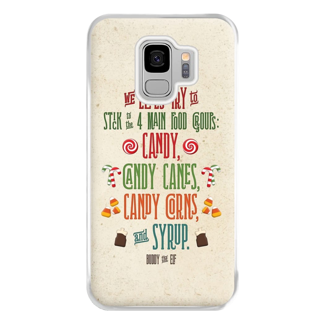 The Four Main Food Groups - Elf Phone Case for Galaxy S9 Plus