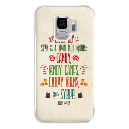 The Four Main Food Groups - Elf Phone Case for Galaxy S9 Plus