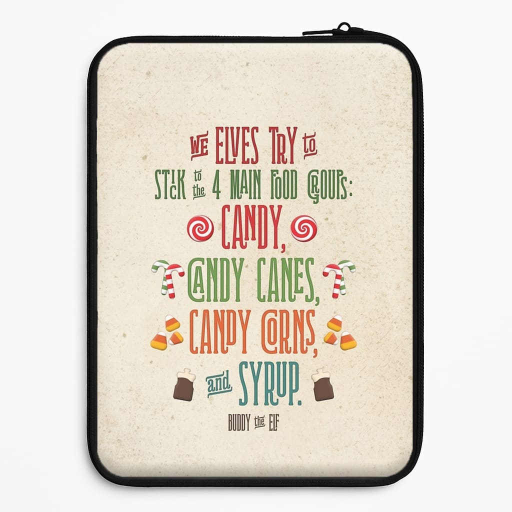 The Four Main Food Groups - Elf Laptop Sleeve