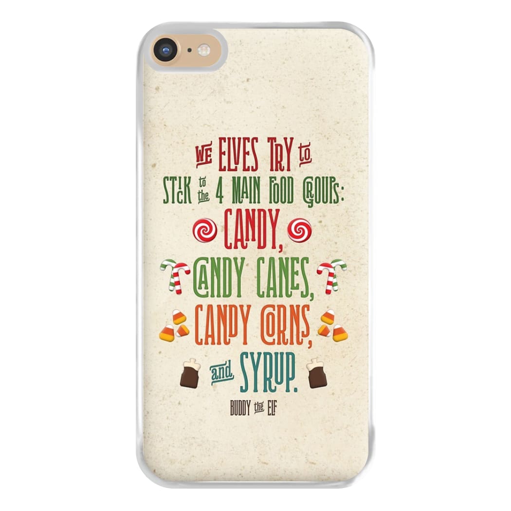 The Four Main Food Groups - Elf Phone Case for iPhone 6 Plus / 7 Plus / 8 Plus