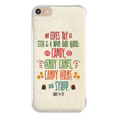 The Four Main Food Groups - Elf Phone Case for iPhone 6 Plus / 7 Plus / 8 Plus