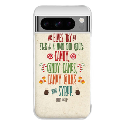 The Four Main Food Groups - Elf Phone Case for Google Pixel 8 Pro