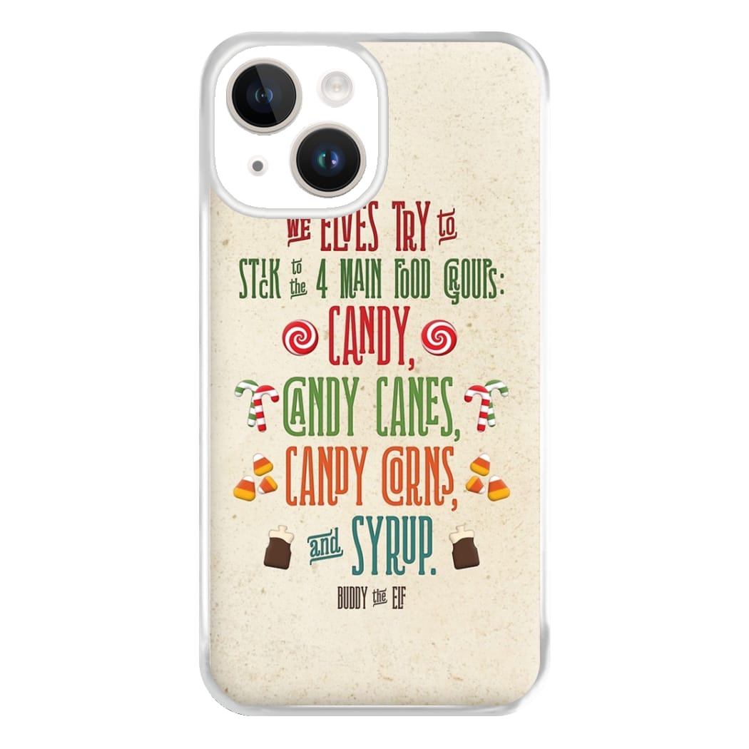 The Four Main Food Groups - Elf Phone Case for iPhone 14