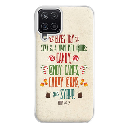 The Four Main Food Groups - Elf Phone Case for Galaxy A12