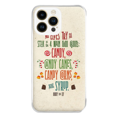 The Four Main Food Groups - Elf Phone Case for iPhone 14 Pro Max