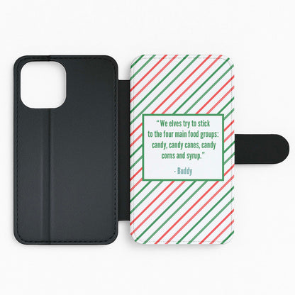 Four Main Food Groups - Elf Flip Phone Case