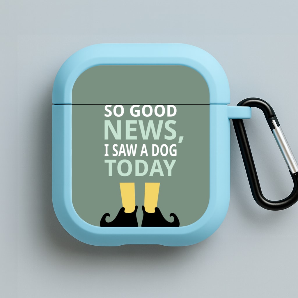 I Saw A Dog Today - Elf Blue AirPods Case