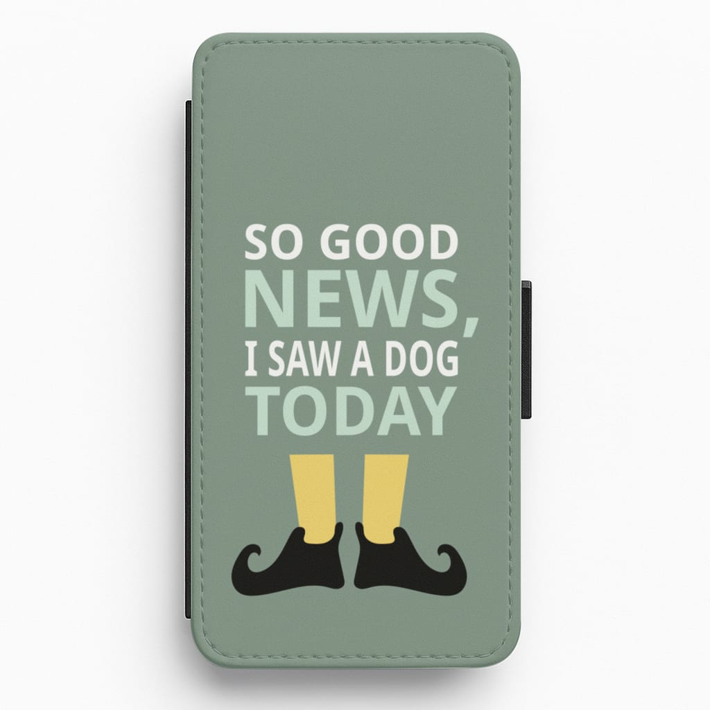 I Saw A Dog Today - Elf Flip / Wallet Phone Case