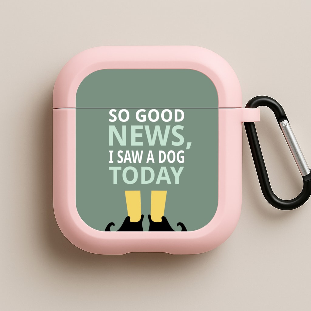 I Saw A Dog Today - Elf Pink AirPods Case