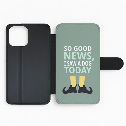 I Saw A Dog Today - Elf Flip Phone Case
