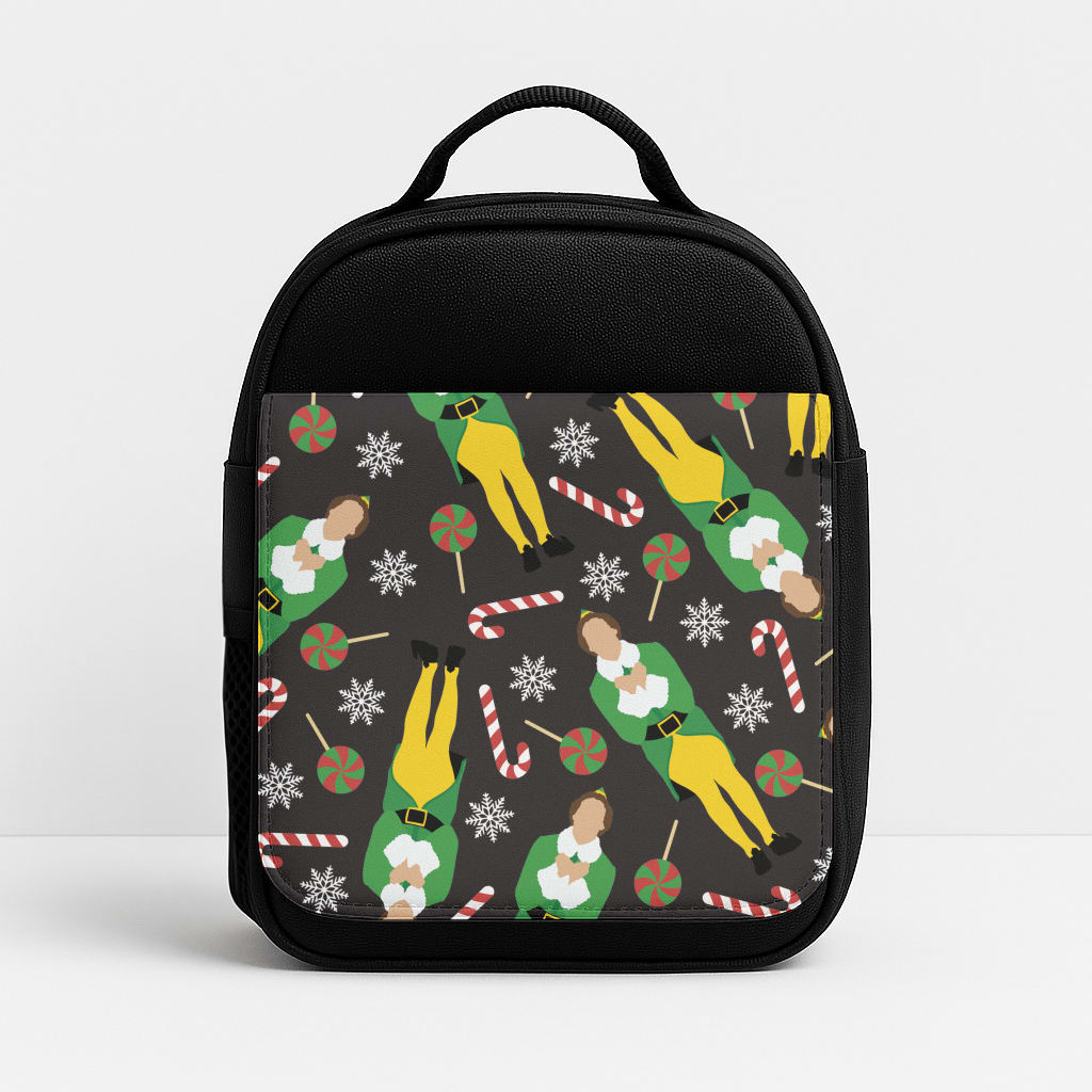 Elf Candy Cane Pattern Lunchbox