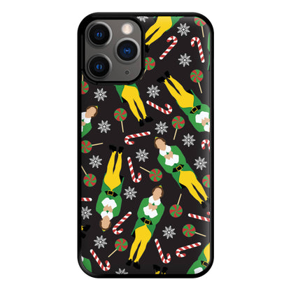 Elf Candy Cane Pattern Phone Case for iPhone 12 Pro Max