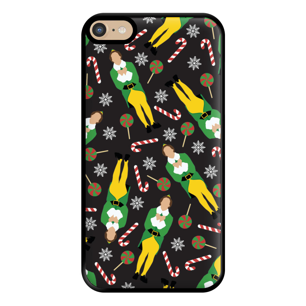 Elf Candy Cane Pattern Phone Case for iPhone 6 Plus / 7 Plus / 8 Plus