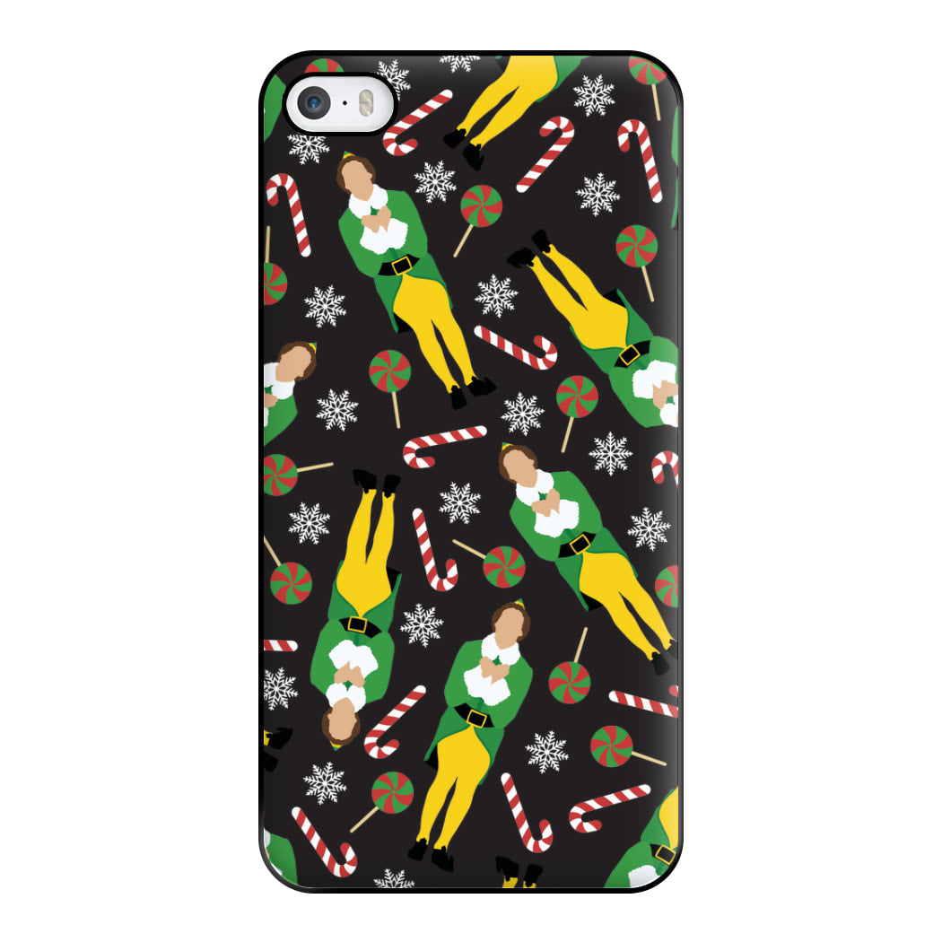 Elf Candy Cane Pattern Phone Case for iPhone 5 / 5s / SE 2016