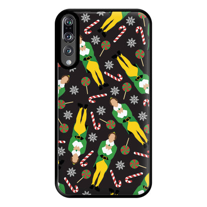 Elf Candy Cane Pattern Phone Case for Huawei P20 Pro