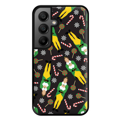 Elf Candy Cane Pattern Phone Case for Google Pixel 8