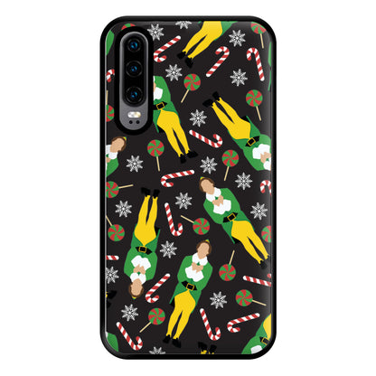 Elf Candy Cane Pattern Phone Case for Huawei P30