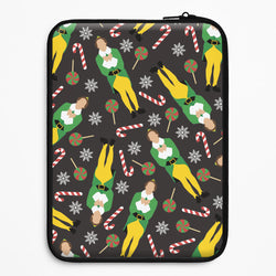 Elf Candy Cane Pattern Universal Laptop Sleeve