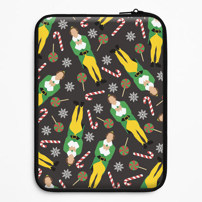 Elf Candy Cane Pattern Universal Laptop Sleeve