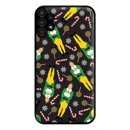 Elf Candy Cane Pattern Phone Case for Galaxy A13