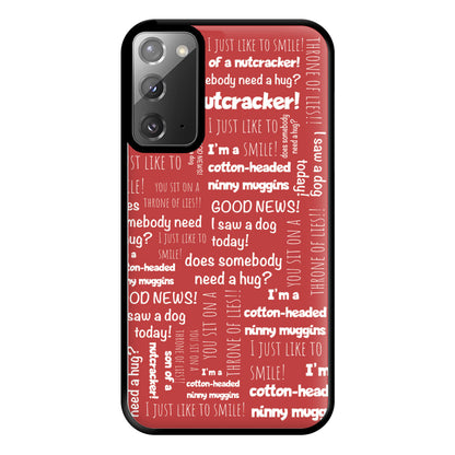 Elf Quotes Phone Case for Galaxy Note 20 Ultra