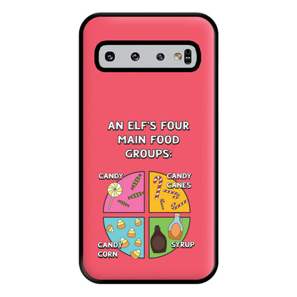 An Elf's Four Main Food Groups Phone Case for Galaxy S10 Plus